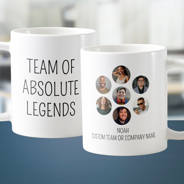 Caneca De Café Equipe De Legendas Absolutas 7 Escritório De Colab (Team Of Absolute Legends 7 Photo Coworker Office Coffee Mug
)