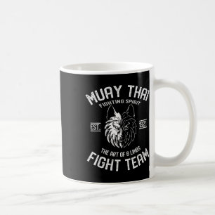 Caneca De Café Equipe de Luta de Lobo Muay Thai - Nak Muay, Kickb