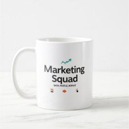 Caneca De Café Equipe de Marketing – Dados. Empenho. Repita.