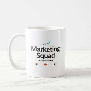 Caneca De Café Equipe de Marketing – Dados. Empenho. Repita.