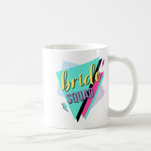 Caneca De Café Equipe de Noiva dos Anos 90 Dama de Honra Retro An