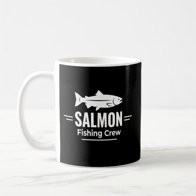 Caneca De Café Equipe de Pesca de Salmão Caçador de Rio (Esquerda)