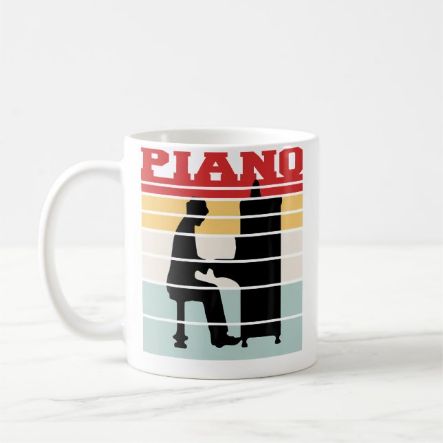 Caneca De Café Equipe de Piano Antigo (Esquerda)