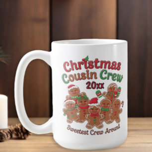 Caneca De Café Equipe de Primos de Natal Biscoito de Gengibre Ano