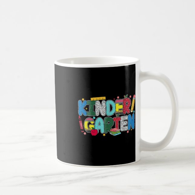 Caneca De Café Equipe de Professores de Jardim de Infância Lápis  (Direita)