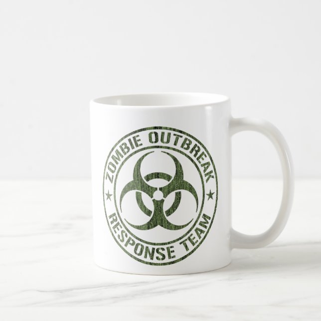 Caneca De Café Equipe de Resposta de Surto Zombie (Direita)