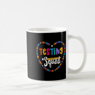 Caneca De Café Equipe de Teste Dia de Teste Motivacional Palavras