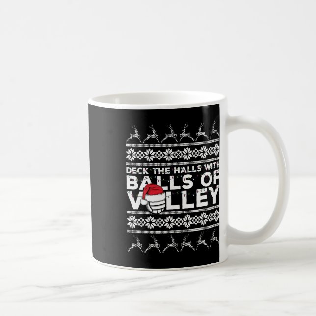 Caneca De Café Equipe De Voleibol Fora De Luzes De Natal Doce (Direita)