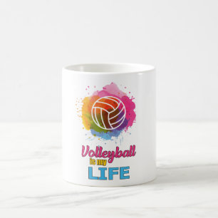 Caneca De Café Equipe de Voleibol Praia Ideia Dotada