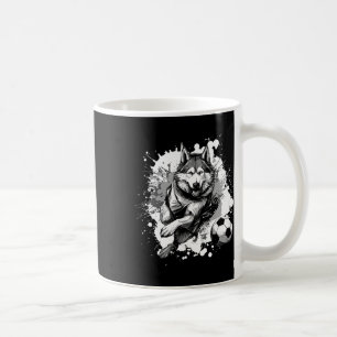 Caneca De Café Equipe Esportiva de Futebol Husky Jogando