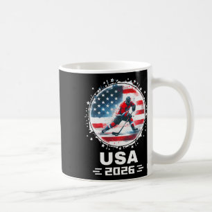Caneca De Café Equipe EUA 2026 Bandeira Americana dos Estados Uni