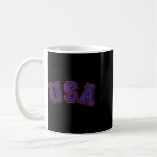 Caneca De Café Equipe EUA Para O Dia Da Independência Patriótica