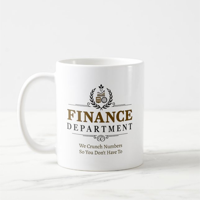 Caneca De Café Equipe Financeira Personalizada (Esquerda)