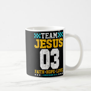 Caneca De Café Equipe Jesus 03 Fé Esperança Amor Versículo Bíblic