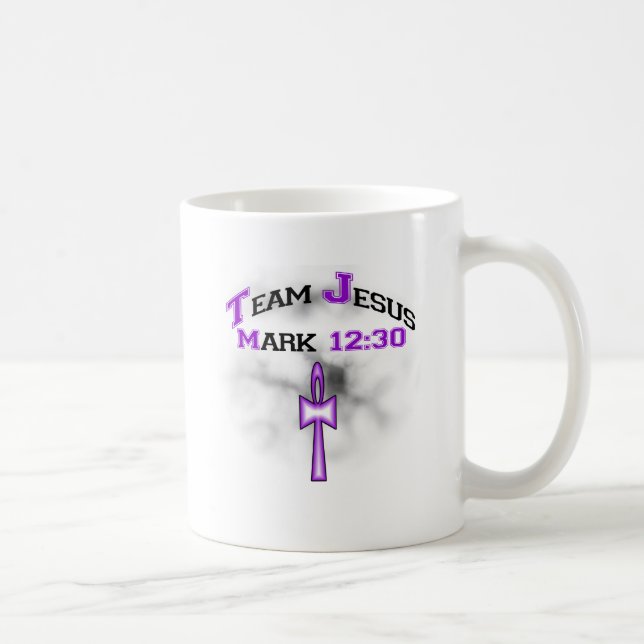 Caneca De Café Equipe Jesus Mark 12:30 (Direita)