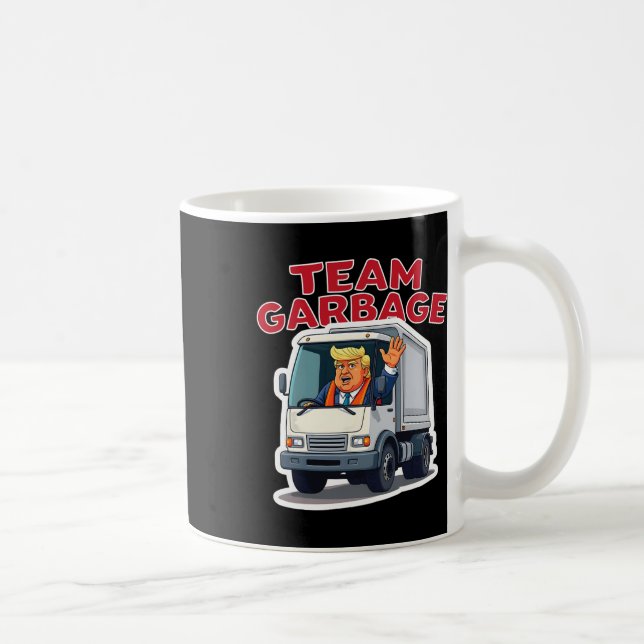 Caneca De Café Equipe Lixo Engraçado Trump Dirigindo Um Caminhão  (Direita)