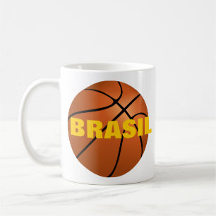 Caneca De Café Equipe Nacional de Basquete Brasil "de esquerda"