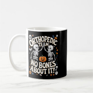 Caneca De Café Equipe Ortopédica de Halloween Esqueleto Osso Médi