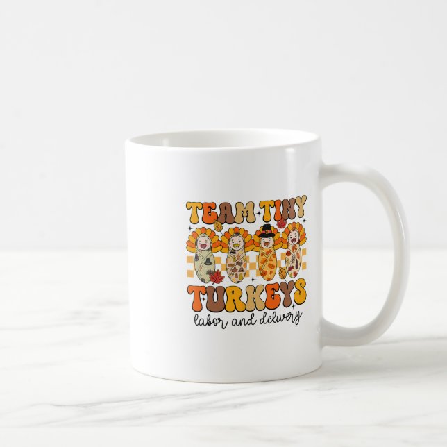 Caneca De Café Equipe Pequenos Perus Enfermeira de Trabalho de Pa (Direita)