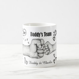 Caneca De Café Equipe Personalizada do Papai Nome do Papai e da C