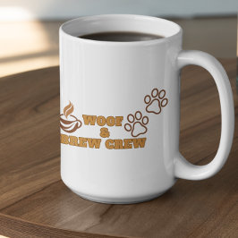 Caneca De Café Equipe Personalizável Woof e Brew