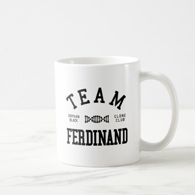 Caneca De Café Equipe preta órfão Ferdinand (Direita)