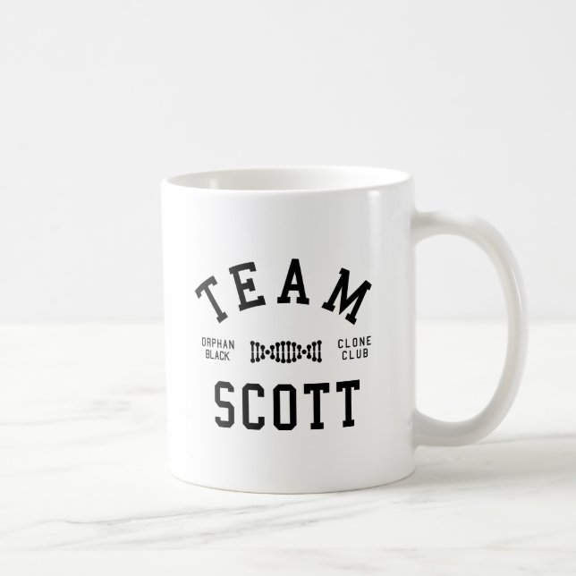 Caneca De Café Equipe preta órfão Scott (Direita)