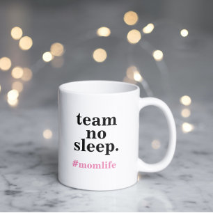 Caneca De Café Equipe Sem Hashtag para dormir # Vida Mãe