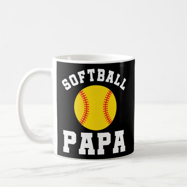 Caneca De Café Equipe Softball Familiar do Vovô Softball (Esquerda)