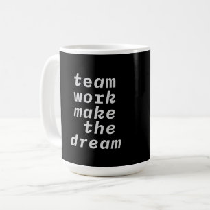 Caneca De Café Equipe Trabalha Para Fazer A Coleção De Sonhos