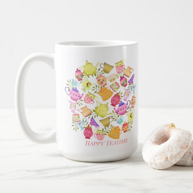 Caneca De Café Equipes e Copas (Com Donut)