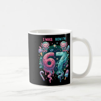 Caneca De Café era 6 7 Aniversário 67 Meme Axolote Cósmico Crianç