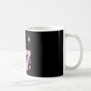 Caneca De Café Era 6 7 lindo 7º aniversário roupa de menina 67 en