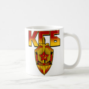 Caneca De Café Era do soviete do crachá do russo KGB