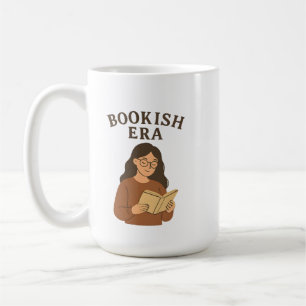 Caneca De Café Era Estética Literária Garota Cozy de Leitura