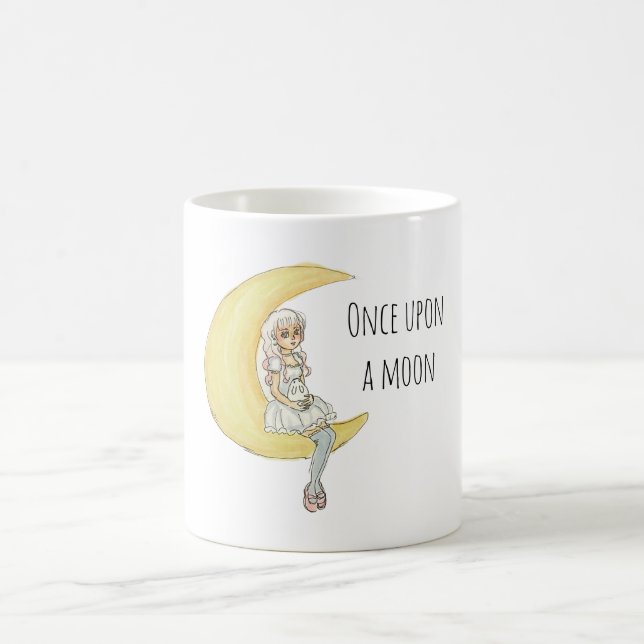 Caneca De Café Era Uma Vez Uma Menina Lua Coelhinha (Centro)