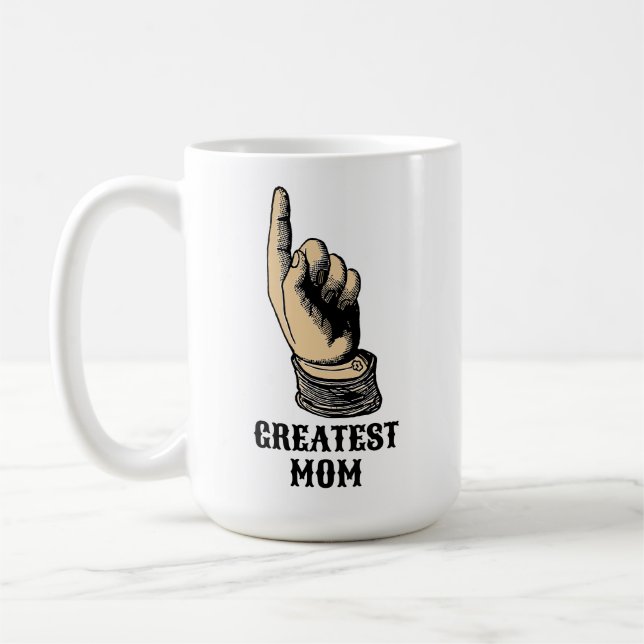 Caneca De Café Era Vitoriana Apontando Manículo Mão Modelo (Esquerda)