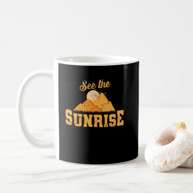 Caneca De Café Erblicke den Sonnenaufgang (Com Donut)