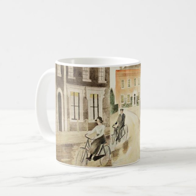 Caneca De Café Eric Ravilious - Village Street, (Frente Esquerda)