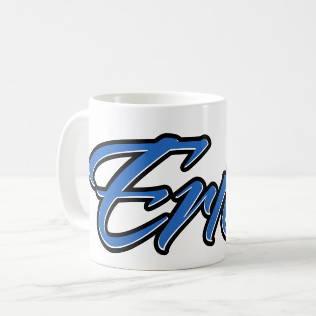 Caneca De Café Erich Vorname Name blue Tasse Kaffeetasse (Frente Esquerda)