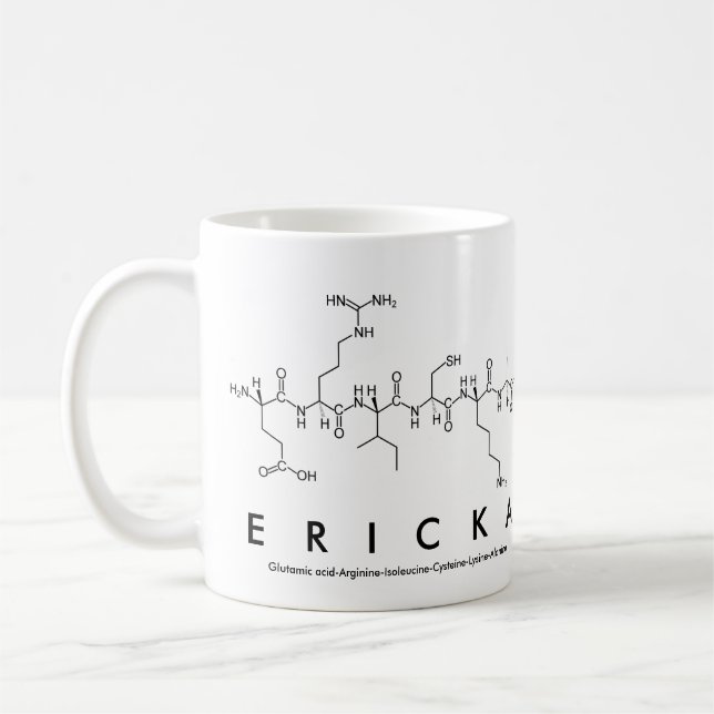 Caneca De Café Ericka peptide name mug (Esquerda)