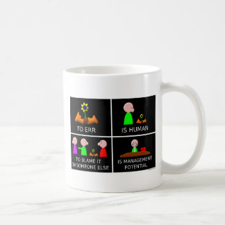 Caneca De Café Errar é humano preto
