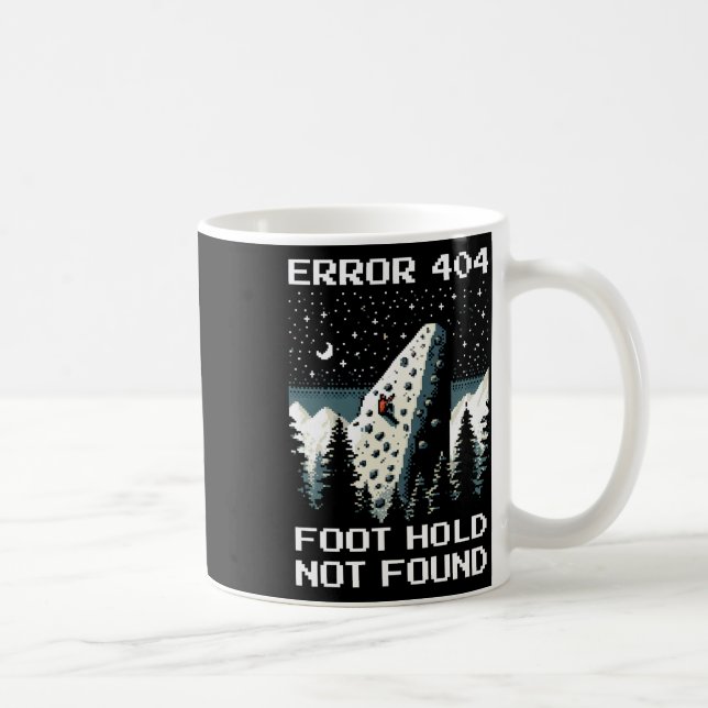 Caneca De Café Erro 404 – Design de Pixel de Subida de Apoio Ause (Direita)