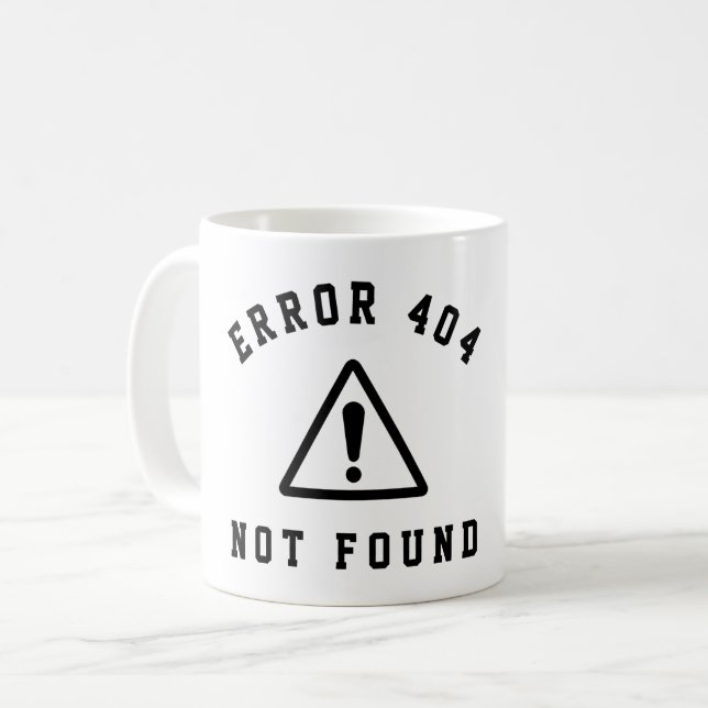 CANECA DE CAFÉ ERRO 404 - NÃO ENCONTRADO - DESENVOLVEDOR WEB ENGR (Frente Esquerda)