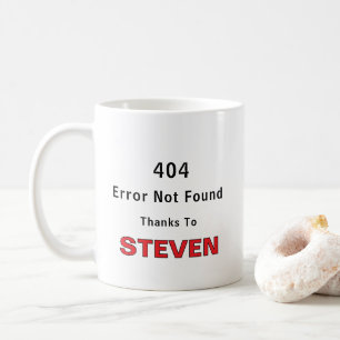 Caneca De Café Erro 404 Não Foram Encontrados Obrigados Para O No