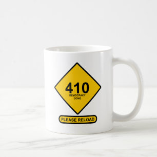 Caneca De Café Erro 410: Democracia foi-se embora