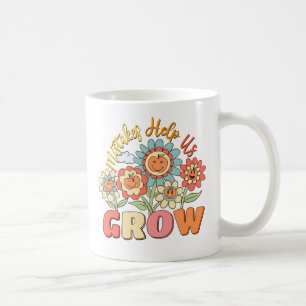 Caneca De Café Erros Nos Ajudam A Crescer - Motivação Floral Repr