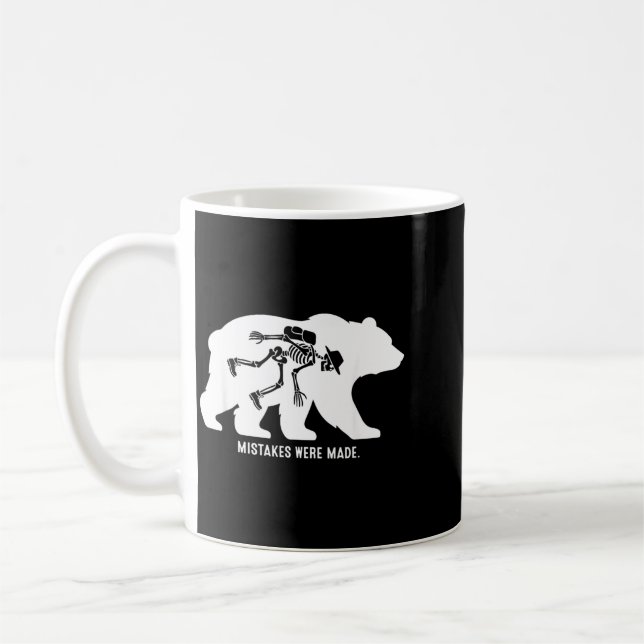 Caneca De Café Erros Tornam Urso Esqueleto Divertido Humor de Tri (Esquerda)