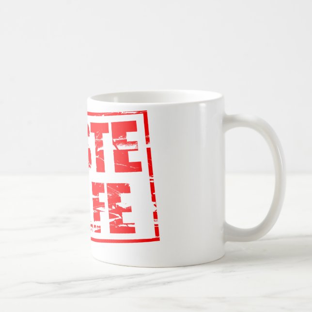 Caneca De Café Erste hilfe red rubber stamp effect (Direita)