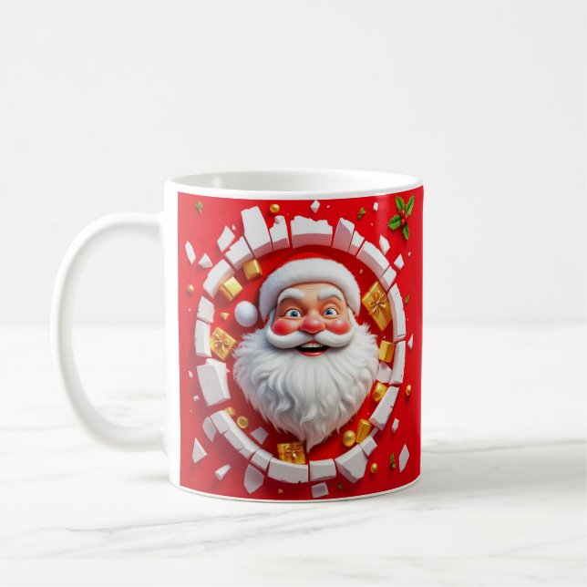Caneca De Café Erupção do Círculo do Papai Noel (Esquerda)
